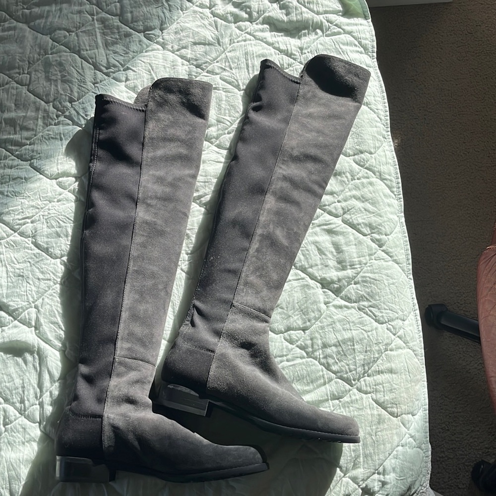 Stuart Weitzman Dark Gray Over the Knee Boots